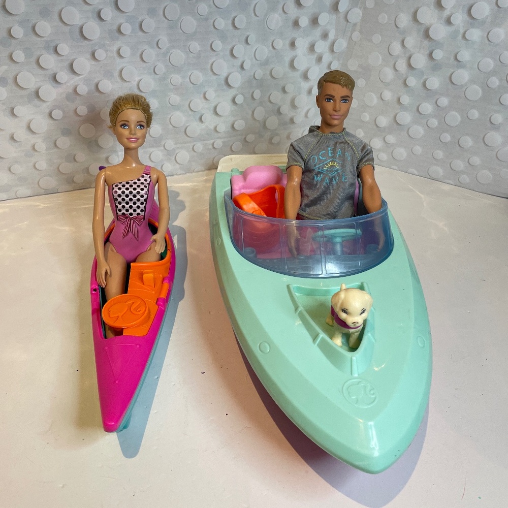 Barbie Boat & kayak 🛶🚤 with 😍Ken & Barbie